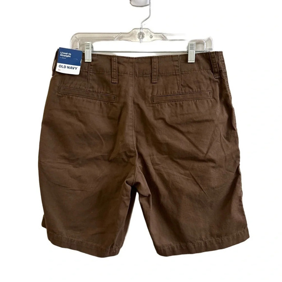 NWT Old Navy Lived-in Straight Brown Non Stretch Shorts. 9" inseam. Size 31 - Picture 2 of 5